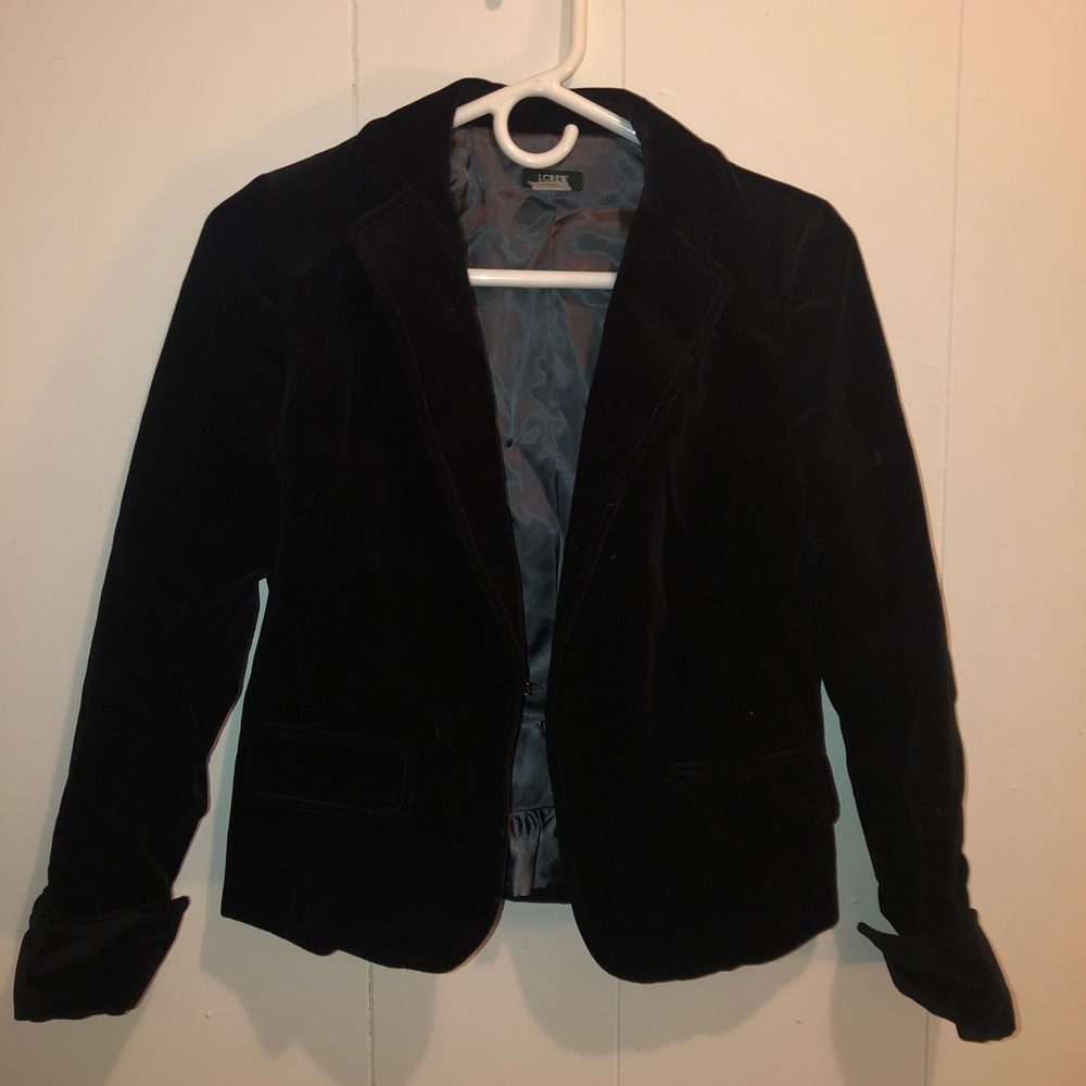 J. Crew Black Velvet Blazer